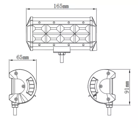 Kinwons Led Kaukovalopaneeli 10-30V 96W Flood - Mönkijän valot - D524244 - 2