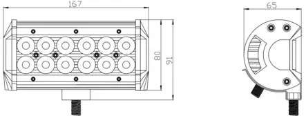 Kinwons Led Kaukovalopaneeli 10-30V 36W Combo - Mönkijän valot - D524256 - 2