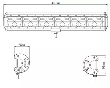Kinwons Led Kaukovalopaneeli 10-30V 288W Flood - Mönkijän valot - D524248 - 2