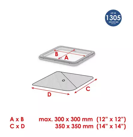 Pimennys/hyttysverkko kansiluukuille, pieni - Veneen hyttysverkot - D247299 - 2